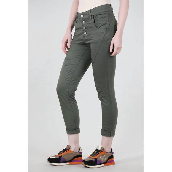 NEW FEMME FATALE four button signature pant in pine - Picture 3 of 4